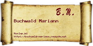 Buchwald Mariann névjegykártya